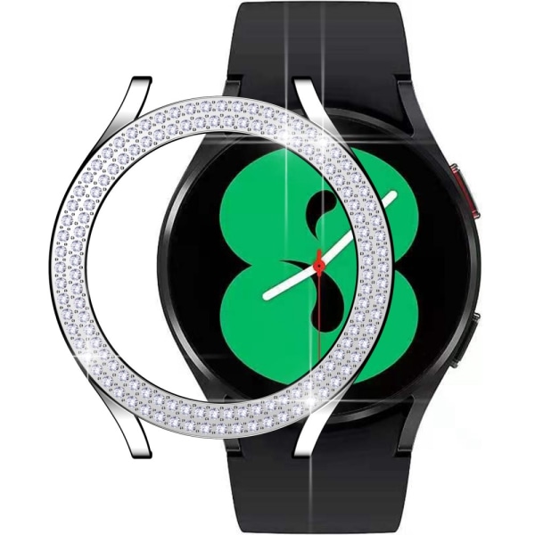 Rhinestone-kuori Samsung Galaxy Watch 5 44mm hopea