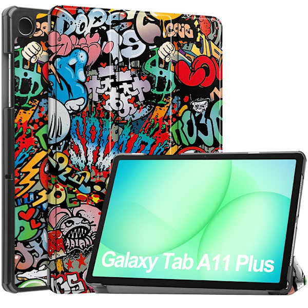 Samsung Galaxy Tab A11 Plus Cover Tri-fold Graffiti