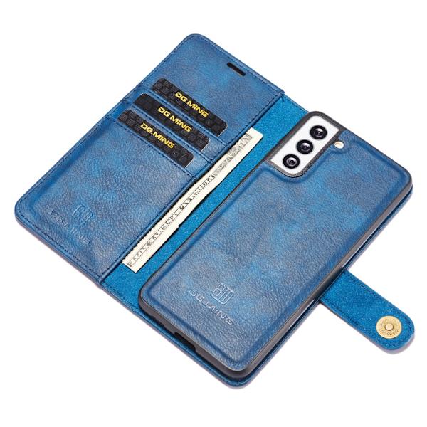 DG.MING 2-in-1 Magnet Wallet Samsung Galaxy S21 Blue