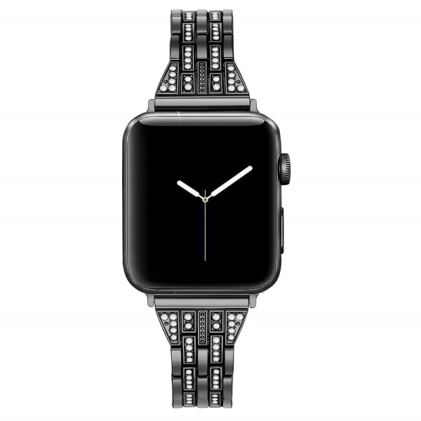 Slim Bling Armbånd Apple Watch 42/44/45/49 mm Sort