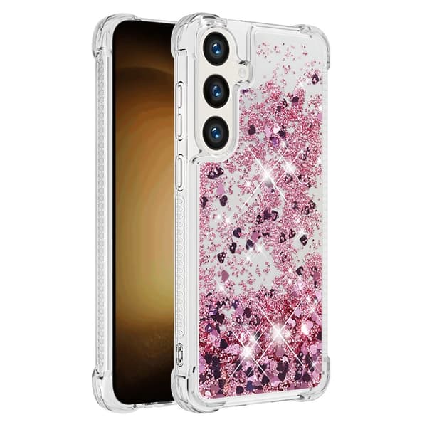 Glitter Bling TPU Skal Samsung Galaxy S24 Roséguld