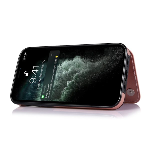 iPhone 13 -kotelo lompakolla, ruusukulta