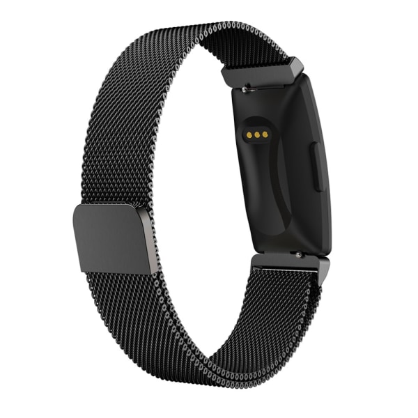 Milanese Loop -ranneke Fitbit Inspire/Inspire HR/Inspire 2 Musta
