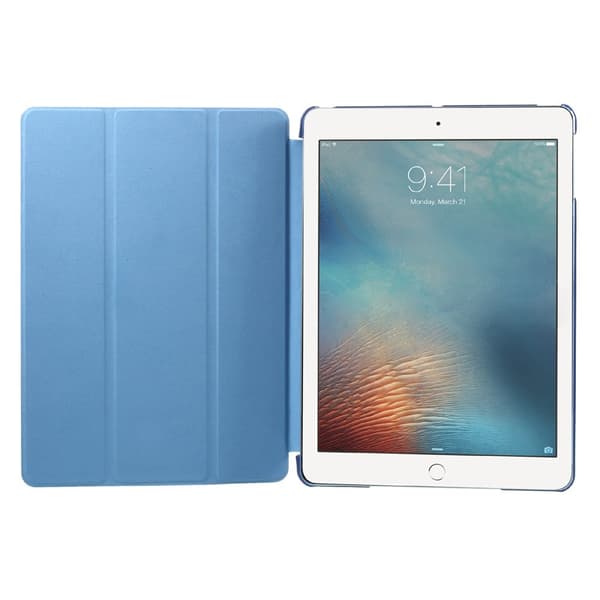 iPad 9.7 5. sukupolven (2017) kotelo Tri-fold sininen