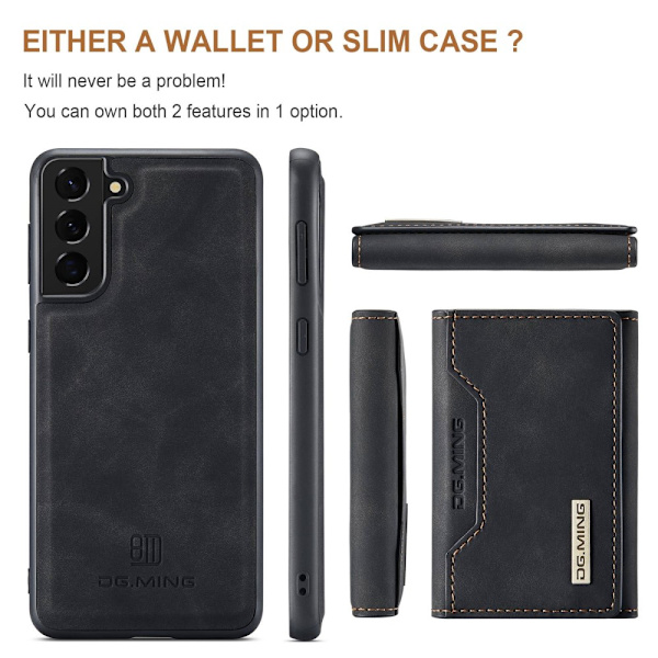 DG.MING 2 i 1 Magnetisk Kortlomme Etui Samsung Galaxy S23 Sort
