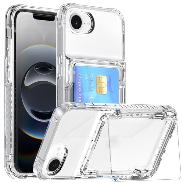Skal Kortfack Kickstand iPhone 16e Transparent