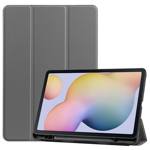 Tri-Fold Galaxy Tab S7/S8 Etui med S Pen-holder Grå