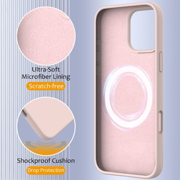 MagSafe silikonecover iPhone 16 Pro Max Rosa