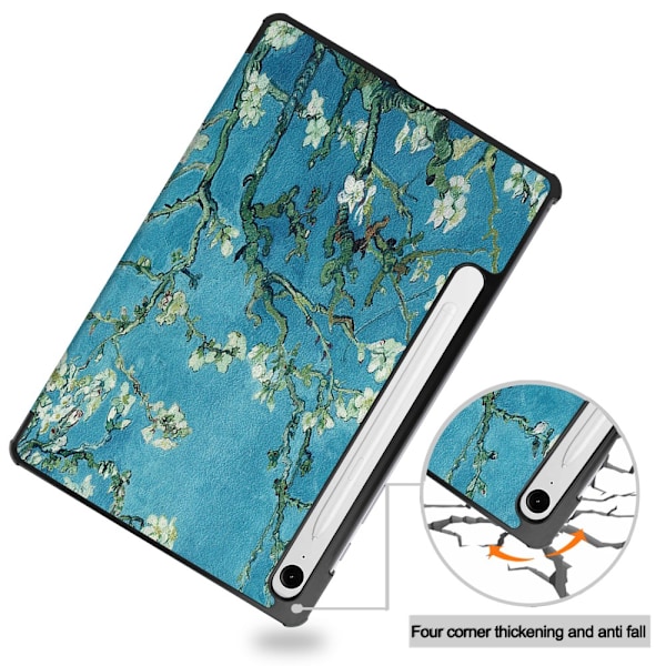 Samsung Galaxy Tab S10 FE Fodral Tri-fold Körsbärsblommor
