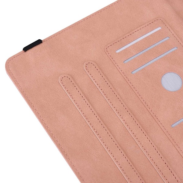 Läderfodral Apple iPad 11 11th Gen (2025) Fjärilar Rosa