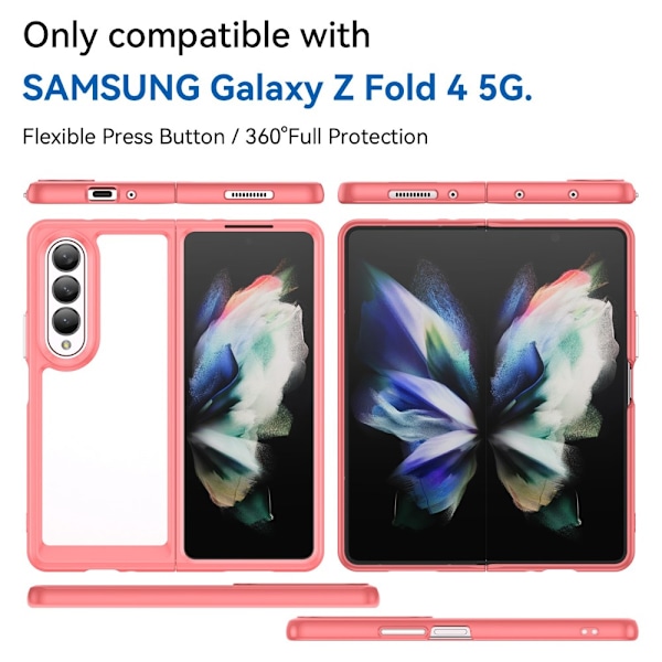 Edge Crystal Hybrid Case Samsung Galaxy Z Fold 4 Röd