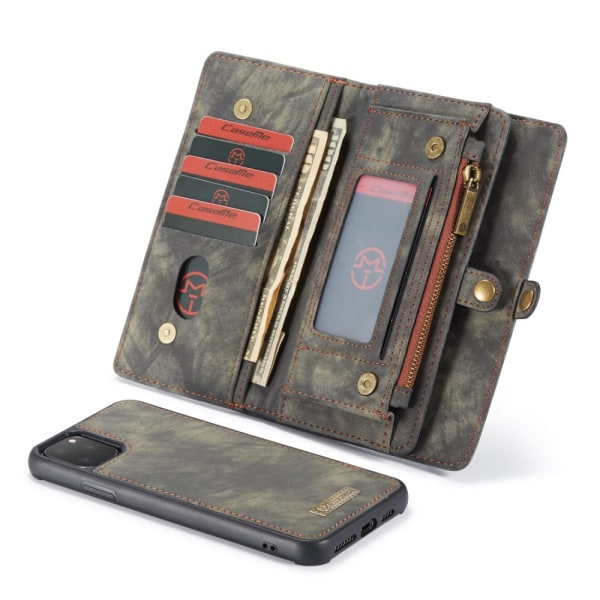 CaseMe Wallet -kotelo, monipaikkainen iPhone 11 Pro Max, harmaa
