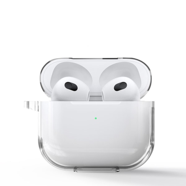 Apple AirPods 3 -kuoret karabiinihakasella, läpinäkyvä