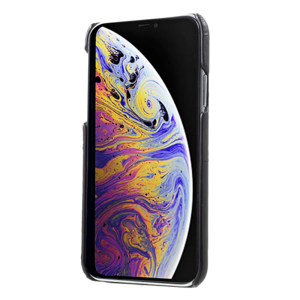 Kortholder Læderskal iPhone X/XS Sort