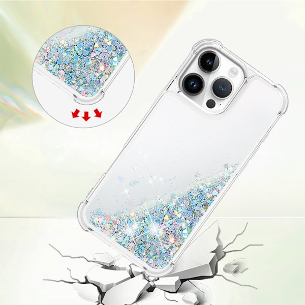 Glitter Bling TPU Case iPhone 16 Pro Max Silver