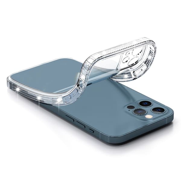 Rhinestone TPU Skal iPhone 13 Pro Transparent