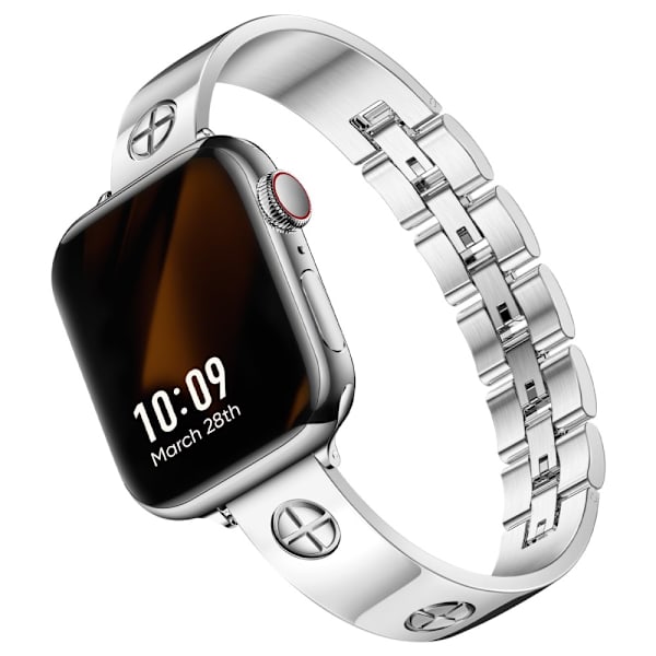 Bangle Bracelet Apple Watch Series 10 42mm Cross Silver