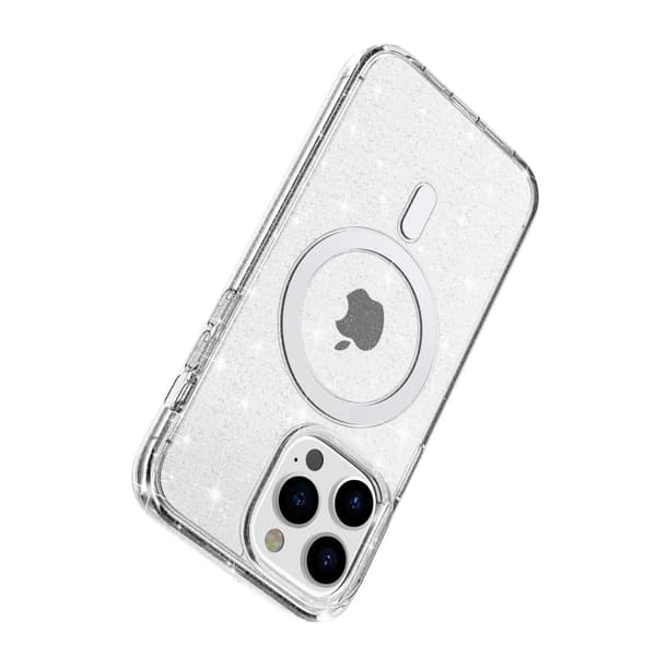 Glitter MagSafe Cover iPhone 14 Pro Transparent