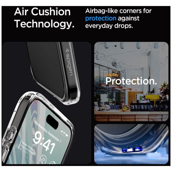 Spigen iPhone 15 Pro Max Skal Ultra Hybrid Transparent