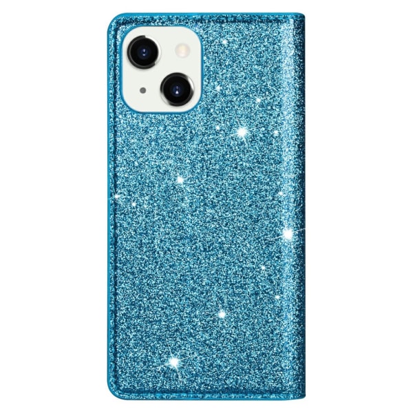 Glitter Pungetui iPhone 13 Blå