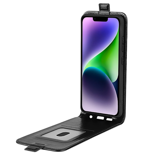 Flip Læderetui iPhone 15 Plus Sort