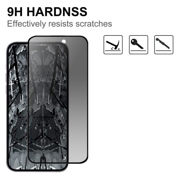 Privatliv Fuld dækning Skærmbeskytter i hærdet glas iPhone 15 Pro