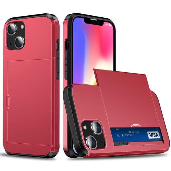 Skal Kortfack iPhone 15 Röd