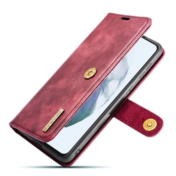 DG.MING 2-in-1 Magnet Wallet Samsung Galaxy S21 FE Red