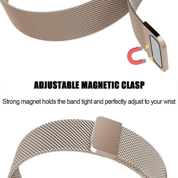 Milanese Loop Rem til Fitbit Charge 3/4 Champagne Guld
