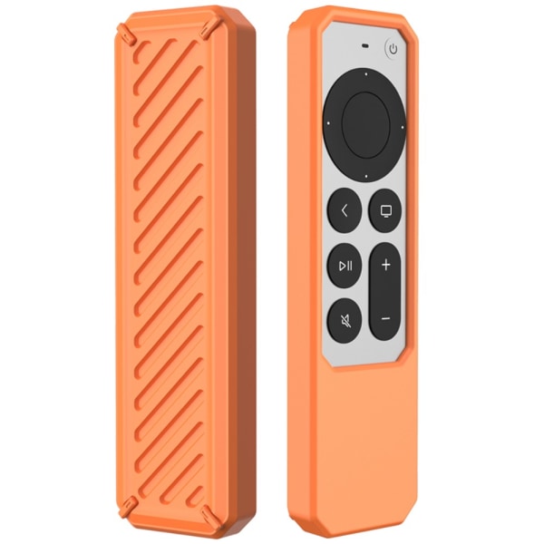 Iskunkestävä silikonikuori Apple TV 4K -kaukosäädin 2021 oranssi da0a |  Fyndiq