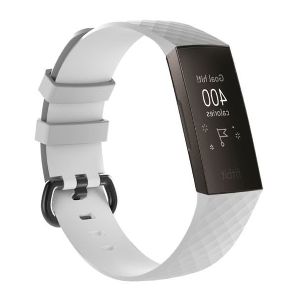 Silikonirannekoru Fitbit Charge 3/4 valkoinen (S)