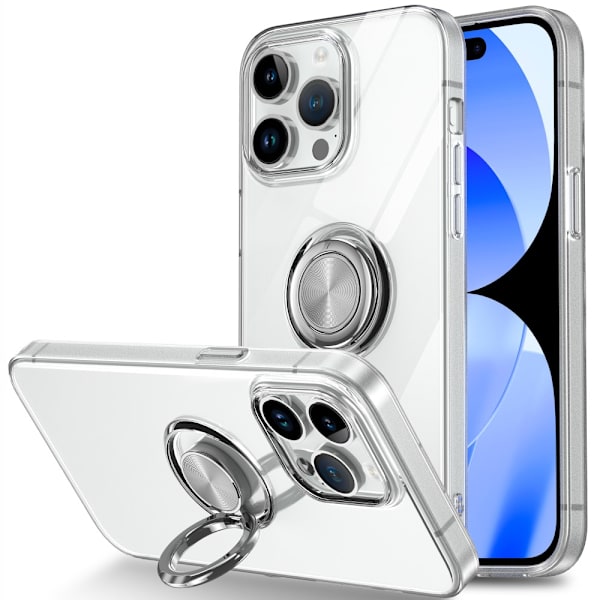 Etui med Ringholder til iPhone 15 Pro Max Transparent