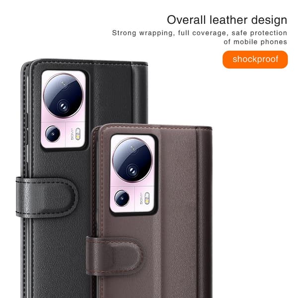 Äkta Läderfodral Xiaomi 13 Lite Svart