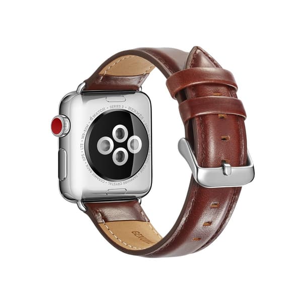 Premium Läder Band Apple Watch Ultra 3 49mm Brun