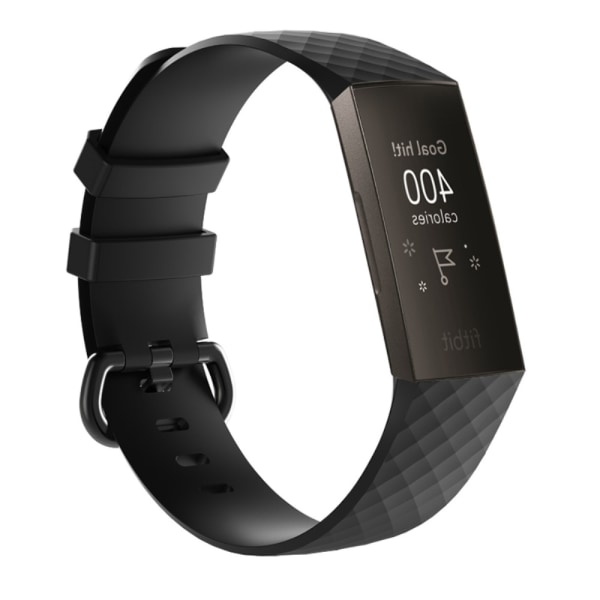 Silikonarmbånd Fitbit Charge 3/4 Sort (S) S