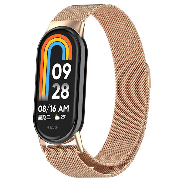 Milanese Loop Rem til Xiaomi Smart Band 8 Roséguld