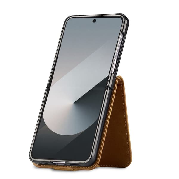 LC.IMEEKE Plånboksfodral Samsung Galaxy Z Flip 7 Cognac