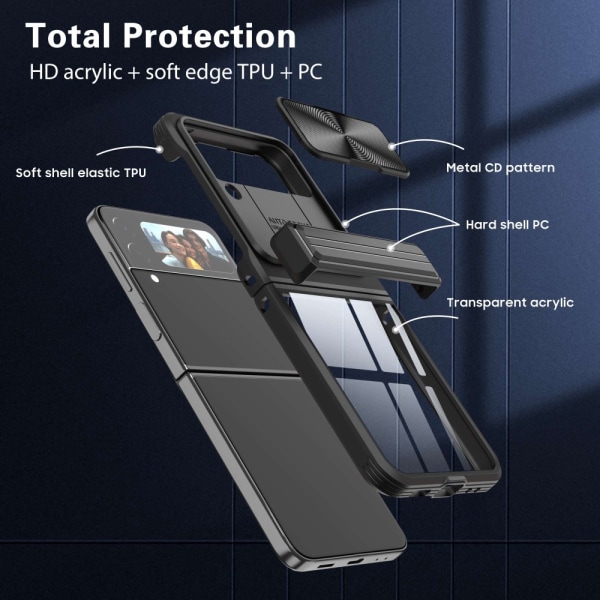 Edge Skal Kameraskydd Samsung Galaxy Z Flip 4 Svart