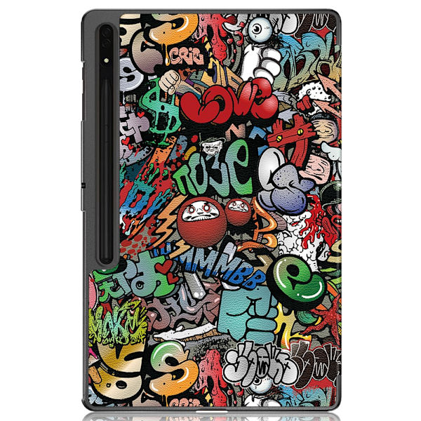 Samsung Galaxy Tab S9 Ultra Fodral Tri-fold Graffiti