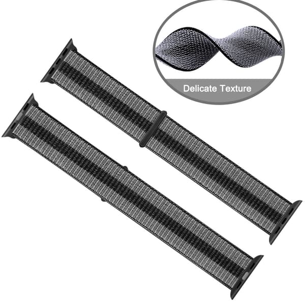 Apple Watch Ultra 2 49mm harmaa/musta nailonranneke
