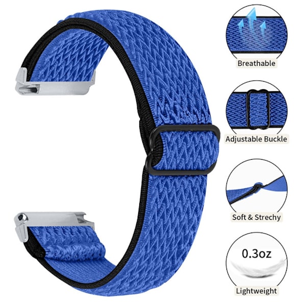 Vävd Nylonarmband Fitbit Versa/Versa 2 Blå