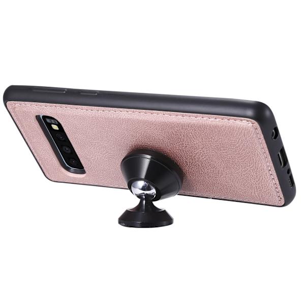 Magnetisk læderpung Samsung Galaxy S10 Roséguld