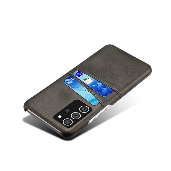 Nahkakotelo korttipaikalla Galaxy Note 20 Black