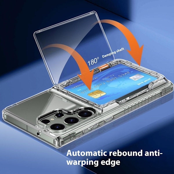 Skal med Kortlomme Kickstand Samsung Galaxy S25 Ultra Transparent