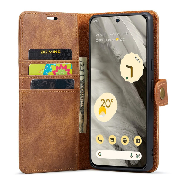 DG.MING 2-in-1 Magnet Wallet Google Pixel 8 Cognac
