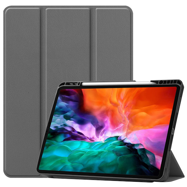 iPad Pro 12.9 5. sukupolven (2021) -kotelo kolmiosa taittuvalla kynätelineellä