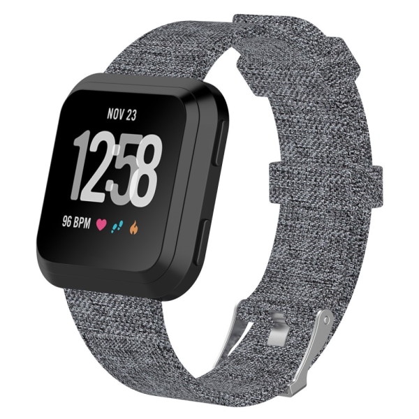 Canvasarmband Fitbit Versa/Versa 2 Grå
