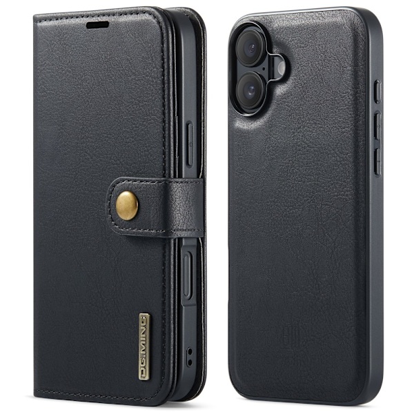 DG.MING 2-in-1 Magnet Wallet iPhone 16 Black
