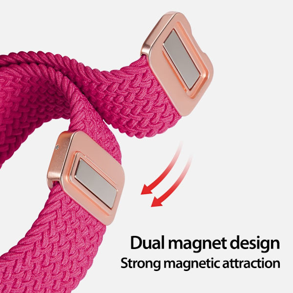 Dux Ducis elastisk nylonvävd rem Apple Watch 45mm Series 9 Ro