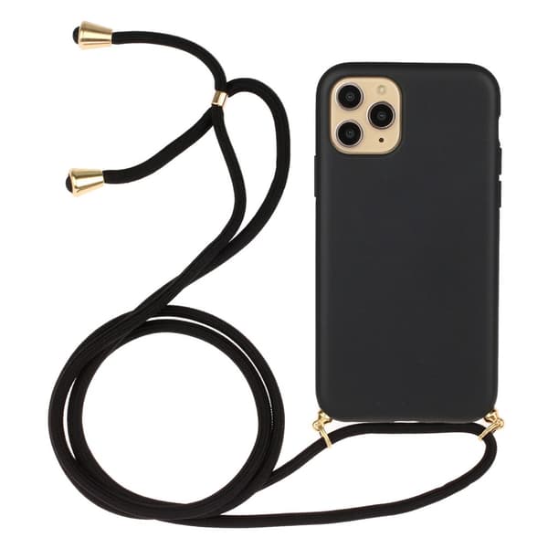 iPhone 15 Pro Max -kotelo, jossa kaulahihna, musta